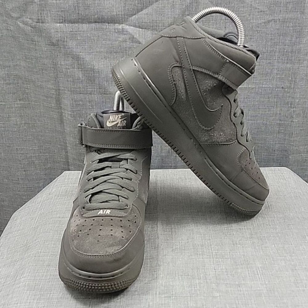 Nike Air Force 1 Mid 07 Air Mid 315123-048 Suede Dark Gray Men's SZ 8